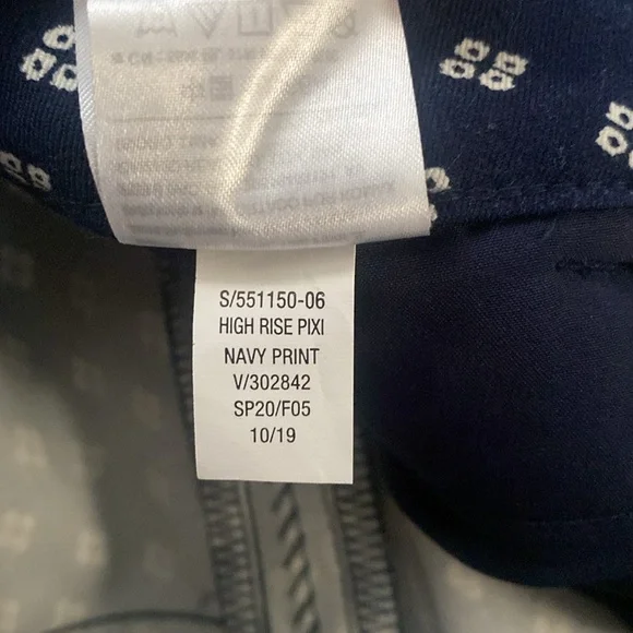 OLD NAVY Pixie High Rise Pants Size 4 NWT Secret-Slim Pockets Cotton Blend Navy - Picture 15 of 15